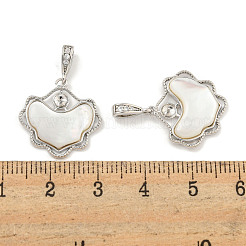 Natural Freshwater Shell Pendants&nbsp;KK-S386-17P-01