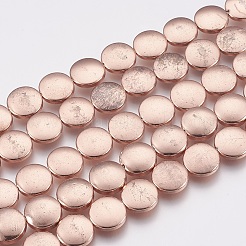 Electroplate Non-magnetic Synthetic Hematite Beads Strands&nbsp;G-K259-54-12mm-01RG