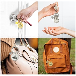 201 Stainless Steel & Alloy Enamel Keychain&nbsp;KEYC-YW00103-01