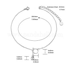 925 Sterling Silver Kitten Charm Anklet&nbsp;JA90A