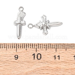 10Pcs 304 Stainless Steel Pendants&nbsp;STAS-P432-11P