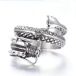 316 Surgical Stainless Steel Wide Band Rings&nbsp;RJEW-F054-03AS