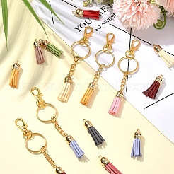 160Pcs 14 Styles Faux Suede Tassel Pendant Decorations&nbsp;DIY-YW0009-98
