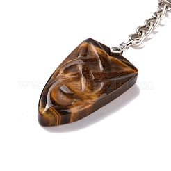 Natural Tiger Eye Sailor's Knot Pendant Keychain&nbsp;KEYC-E038-03P-04