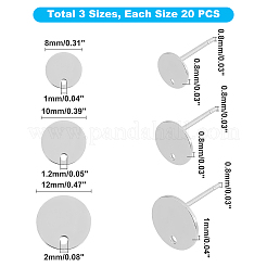 304 Stainless Steel Stud Earring Findings&nbsp;STAS-UN0019-05P