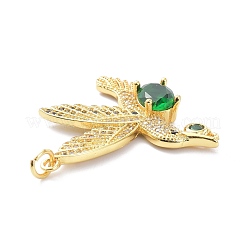 Real 18K Gold Plated Brass Micro Pave Cubic Zirconia Pendants&nbsp;KK-D004-24G