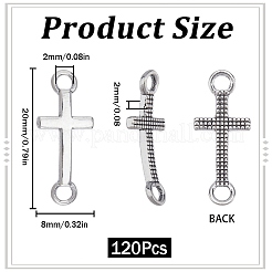 120Pcs Tibetan Style Alloy Connector Charms&nbsp;FIND-SC0007-92