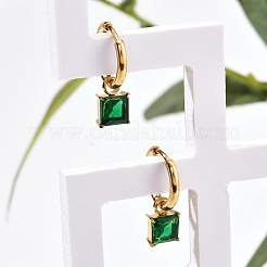304 Stainless Steel Crystal Rhinestone Hoop Earrings&nbsp;EJEW-G423-08G-02