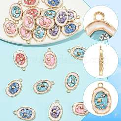 24Pcs Alloy Enamel Pendants&nbsp;ENAM-FS0004-50