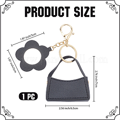 1Pc Portable Imitation Leather Bag Keychain&nbsp;AJEW-CL0001-64C
