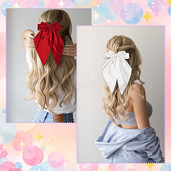 5Pcs 5 Colors Bowknot Polyester Hair Barrettes&nbsp;PHAR-SP0001-18B