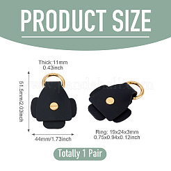 Flower Cowhide Suspension Clasps&nbsp;FIND-TAC0036-055G-02