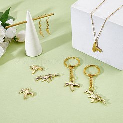 8Pcs 4 Style Brass Pendants&nbsp;KK-SZ0006-23