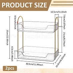 2Pcs Two Layers Plastic Bathroom Wall Storage Rack&nbsp;AJEW-WA0003-69
