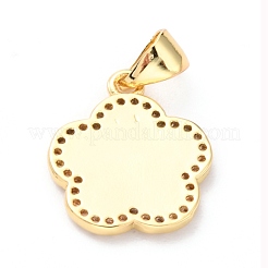 Brass Micro Pave Cubic Zirconia Pendants&nbsp;ZIRC-H120-02A-G