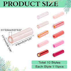 50G 10 Colors Glass Bugle Beads&nbsp;SEED-ME0001-19