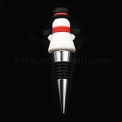 Christmas Theme Aluminium Alloy & PVC Wine Bottle Stoppers&nbsp;FIND-Q091-01D