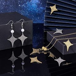 16Pcs 4 Style 304 Stainless Steel Pendants&nbsp;STAS-UN0038-32