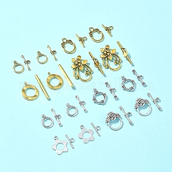 8 Styles Tibetan Style Alloy Toggle Clasps&nbsp;FIND-FS0002-43