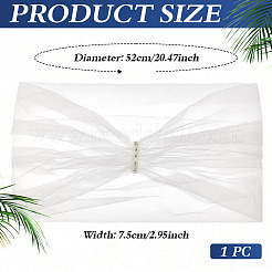 Polyester One-shoulder Shawl for Bride&nbsp;AJEW-WH0596-370