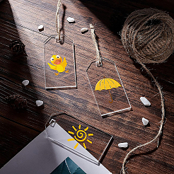 Transparent Acrylic Big Pendants&nbsp;TACR-BC0001-09