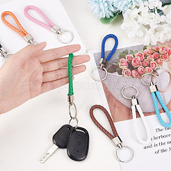 24Pcs 12 Colors Imitation Leather Keychain&nbsp;KEYC-CP0001-01