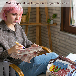 DIY Crossbody Bag Embroidery Kit&nbsp;DIY-WH0325-88