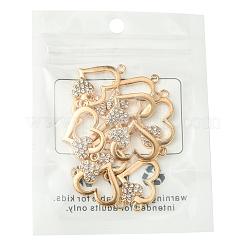 10Pcs Alloy Crystal Rhinestone Links/Connectors&nbsp;ALRI-FS0001-03G
