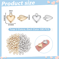 200Pcs 2 Colors CCB Plastic Pendants&nbsp;CCB-UN0001-05