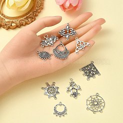 24Pcs 12 Style Tibetan Style Chandelier Component Links&nbsp;TIBEP-YW0001-73