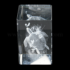 3D Laser Engraving Animal Glass Figurine&nbsp;DJEW-R013-01D