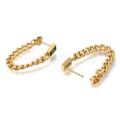 Ion Plating(IP) 304 Stainless Stell Studs Earring&nbsp;EJEW-H008-06G-02