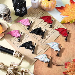 4 Pairs 4 Colors PU Leather Alligator Hair Clips&nbsp;PHAR-CL0001-02