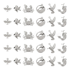 54Pcs 6 Styles Alloy Rhinestone Pendants&nbsp;FIND-TA0010-65P