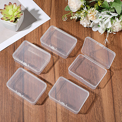 6Pcs PP Plastic Bead Containers with Hinged Lid&nbsp;CON-SP0001-24