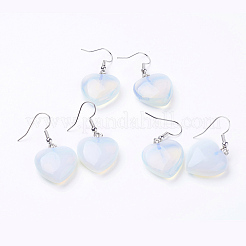 Natural & Synthetic Mixed Stone Dangle Earrings&nbsp;EJEW-E218-P