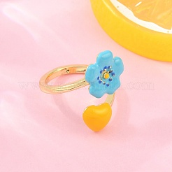 Brass Cuff Open Rings for Women&nbsp;KK-CBA17E5-03G-02