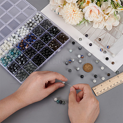 600Pcs 12 Styles Baking Paint Glass Round Bead Set&nbsp;DIY-FG0006-71