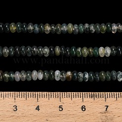 Natural Moss Agate Beads Strands&nbsp;G-L635-A27-4x2mm