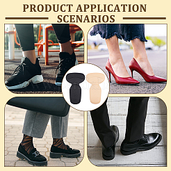 12 Pairs 2 Colors Self-adhesive Sponge T Shape Heel Sticker&nbsp;DIY-WR0005-70