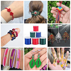 6Rolls 6 Colors Nylon Braided Cord&nbsp;NWIR-TA0001-46C