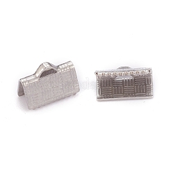 Tarnish Resistant 304 Stainless Steel Ribbon Crimp Ends&nbsp;STAS-P249-27B-P