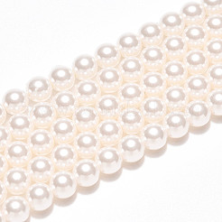Baking Paint Pearlized Glass Pearl Bead Strands&nbsp;X-HY-N002-4mm-A11