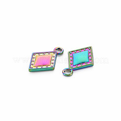 Rack Plating Rainbow Color Alloy Pendants&nbsp;PALLOY-S180-372