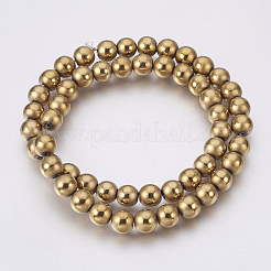 Electroplate Non-Magnetic Synthetic Hematite Beads Strands&nbsp;G-F585-C01-8mm