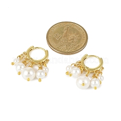 Round Shell Pearl Beaded Chandelier Earrings&nbsp;EJEW-JE06354