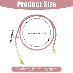 9Pcs 9 Colors Nylon Braided Cord Necklace Making&nbsp;NJEW-PH01639