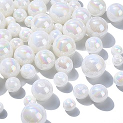100Pcs 5 Styles ABS Plastic Imitation Pearl Beads&nbsp;KY-CJ0002-03