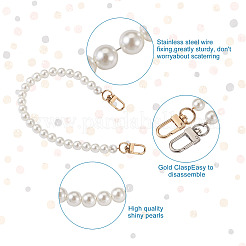 8Pcs 8 Styles White Acrylic Round Beads Bag Handles&nbsp;FIND-TA0001-39