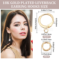 10 Pairs Brass Horizontal Loops Huggie Hoop Earring Findings&nbsp;KK-CN0001-83